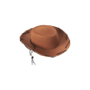 Sombrero vaquero de fieltro para adulto en color rojo o marrón con cordón ajustable