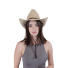Sombrero estilo vaquero unisex de paja natural
