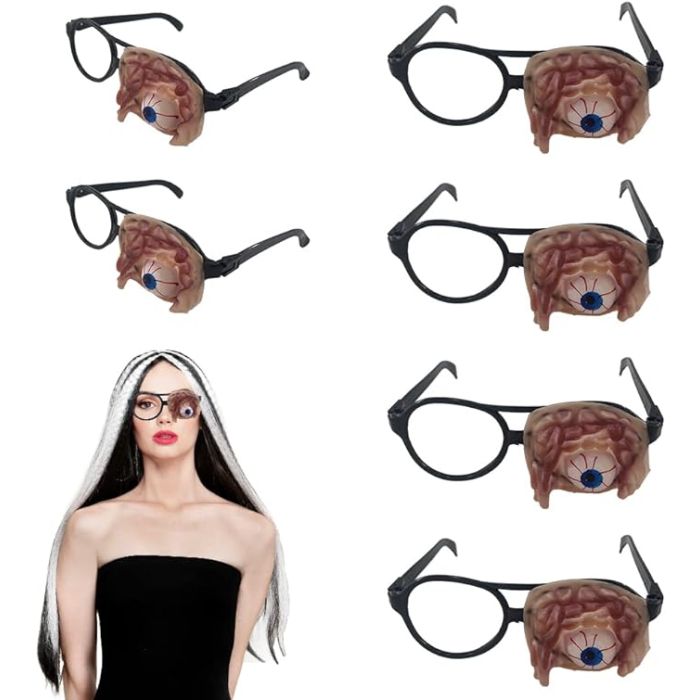  Paquete de 6 gafas de mago de plástico para Halloween