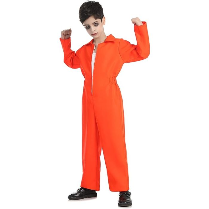 Disfraz de Preso Naranja Infantil