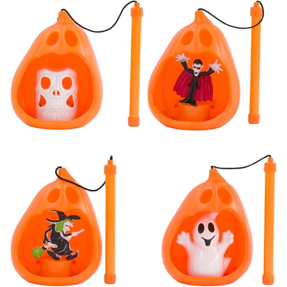 4 Pcs de Luces LED de Calabaza con Sonido