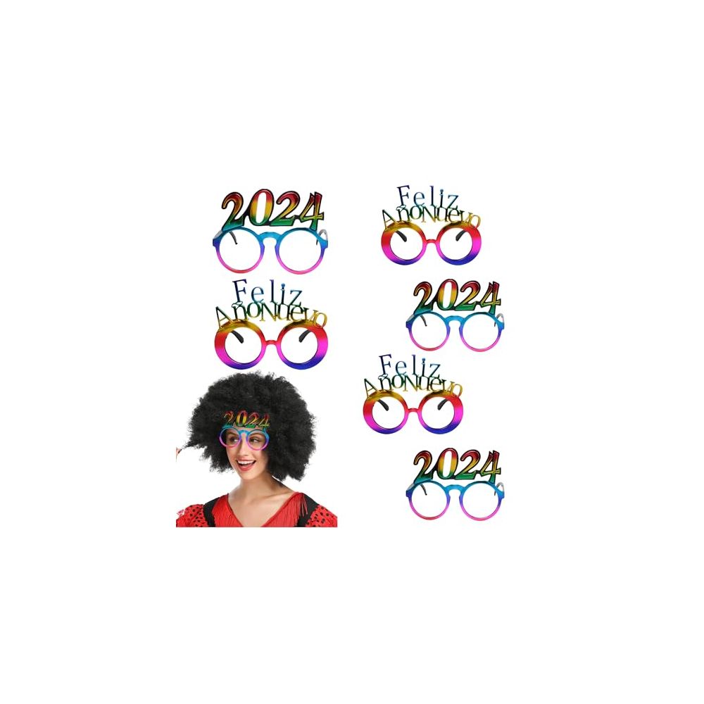 Pack de 6 Gafas 2024 y Feliz Año Nuevo