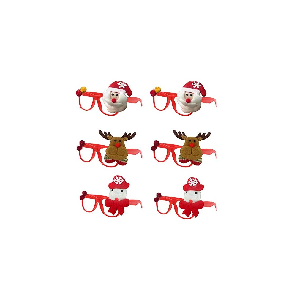 Pack de 6 Pcs Gafas de Navidad