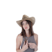 Sombrero western unisex de paja natural estilo vaquero para adulto