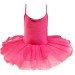 Maillot de Ballet Danza Mujer Elástica con Falda Tutu de Tirantes Finos