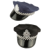 Gorra de Policía para adulto en colores negro y azul con insignia plateada. Talla única y diseño unisex.
