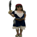 disfraz pirata niña estilo Jack Sparrow, disfraz pirata infantil con sombrero tricorne y chaleco, disfraz Halloween marinero niña