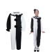 Disfraz Terrifier Unisex Infantil con mono blanco y negro.