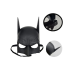 Máscara de Batman de plástico resistente para niños y adultos, con banda elástica ajustable en la parte trasera.