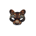 Máscara de leopardo tigre realista, media cara ajustable para adultos y niños.
