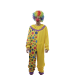 Disfraz de payaso unisex con mono amarillo y lunares multicolor