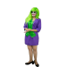 disfraz joker mujer traje con corbata, disfraz villana mujer traje completo, disfraz mujer cómic joker halloween