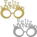 Pack de 2 Gafas de Nochevieja para 2025, Monturas Gafas del Año Nuevo,Vasos de Navidad y Happy New Year para Fotografía, Disfraces de Accesorios para Fiestas