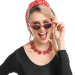 Pack de Accesorios Retro Lady 50s para Mujer - Gafas, Diadema, Pendientes y Collar