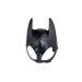 Máscara infantil inspirada en Catwoman de plástico resistente, con cinta elástica ajustable, ideal para niños.