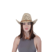 Sombrero vaquero clásico unisex de paja natural para adulto estilo country y western