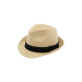 Sombrero estilo trilby unisex de paja, con cinta decorativa, ligero, transpirable y perfecto para el verano.