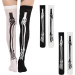 3 pares de medias esqueleto negras para adulto, diseño 3D perfecto para Halloween y disfraces de Catrina.