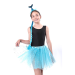 Niña con disfraz de sirena azul – Tutú con estrellas y diadema con trenza larga brillante