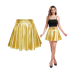 Falda metalizada brillante de cintura alta para mujer, diseño moderno y favorecedor, ideal para looks futuristas y de fiesta.