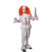 niño disfraz payaso terror con globo rojo, traje estilo Pennywise infantil Halloween, disfraz payaso globo rojo niño