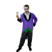 disfraz inspirado en Joker hombre, chaqueta morada con chaleco verde, disfraz Joker moderno, traje villano hombre