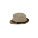 Sombrero estilo Borsalino bicolor con cinta decorativa, textura trenzada natural y diseño unisex elegante