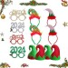 12pcs Gorro Papanoel Duende Elfo con Diademas de Navidad y Gafas de Navidad 2025 para Navidad Año Nuevo 2025 Fiesta Noche Vieja NIño Adulto (PACK DUENDE LUJO)