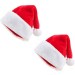 Pack 2 Gorro Papá Noel de Navidad de Santa Claus de Terciopelo de Felpe Rojos de Invierno para Fiesta (Infantil)