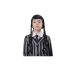 Peluca infantil con trenzas negras inspirada en Miércoles Addams