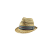 Sombrero Panamá unisex de paja natural con cinta de rayas multicolor