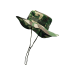 Sombrero de pescador militar con estampado camuflaje, talla única para adulto, ideal para pesca, senderismo y actividades al aire libre.