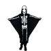 disfraz de esqueleto con mono enterizo negro y máscara incorporada, disfraz infantil Halloween