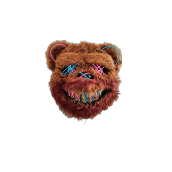 Máscara LED de oso inspirada en La Purga para Halloween y fiestas de terror