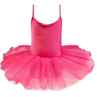 Maillot de Ballet Danza Mujer Elástica con Falda Tutu de Tirantes Finos