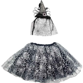 Conjunto de Tutu con Diadema tela de Araña ( Talla Única Adulto)