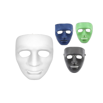 Máscara lisa clásica en varios colores para disfraces, teatro y Halloween