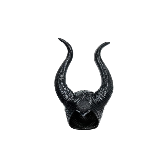 Diadema Maléfica con cuernos negros – Accesorio para disfraces de Halloween y cosplay