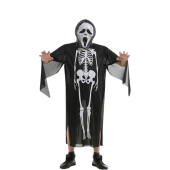 Disfraz Hombre Esqueleto Fantasma – Túnica con Máscara Estilo Scream