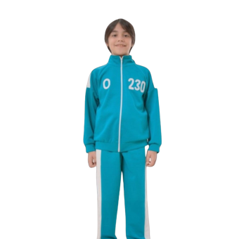 disfraz jugador Juego del Calamar número 230, chándal infantil con número 230 impreso, disfraz serie Squid Game niño Halloween