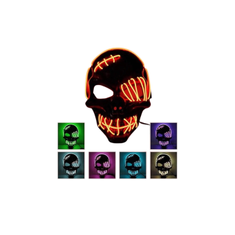 Máscara Halloween con Luz LED – Diseño Neon Ghostface con 3 Modos de Iluminación