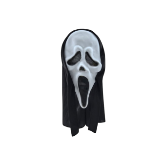 Máscara de foam inspirada en Scream con velo negro para Halloween y disfraces de terror