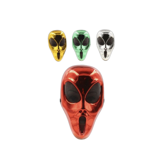 Máscara alien clásica metalizada para disfraces, disponible en varios colores