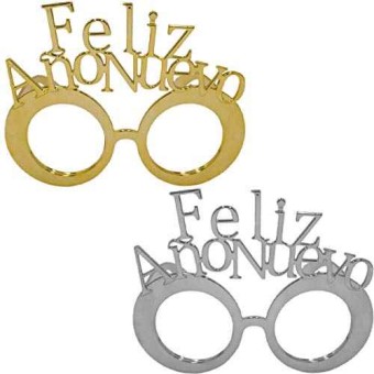 Pack de 2 Gafas de Nochevieja para 2025, Monturas Gafas del Año Nuevo,Vasos de Navidad y Happy New Year para Fotografía, Disfraces de Accesorios para Fiestas