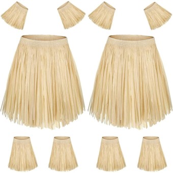 Disfraz de Hawaiana para Mujer con Falda, Manguitos y Tobilleras - Pack de 2 Sets