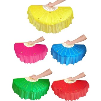 Abanico de Baile de Bambú Plegable