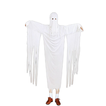 disfraz fantasma hombre, túnica blanca con capucha, disfraz Halloween terror, disfraz fiesta de disfraces