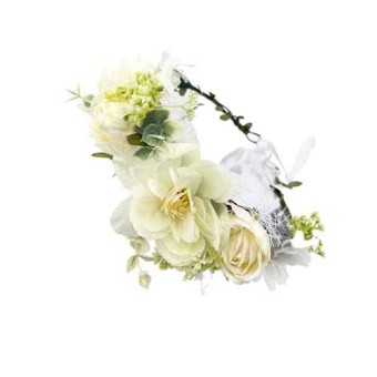 Tocado de Flores Blancas (Adulto y Niña)