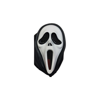 Máscara de bruja poseída de látex con velo negro y cinta elástica para disfraces de Halloween