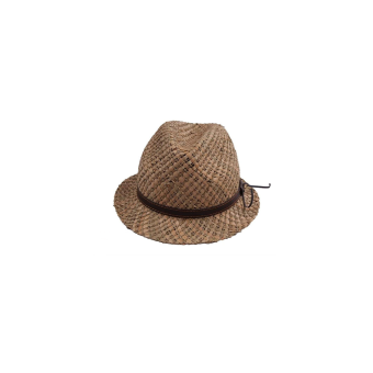 Sombrero Panamá de paja natural con cinta tipo cuero – Estilo rústico unisex